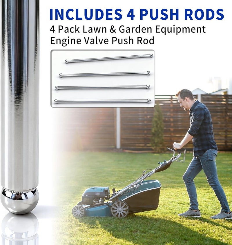DZQPPC 4 Pack 32-411-04-S Engine Valve Push Rod for Kohler EZ, KT, SV, & ZT Series, Replaces Part KT730 KT735 KT740 SV710 3241104S Ideal for Lawn Mowers Garden Tractors - Image 5